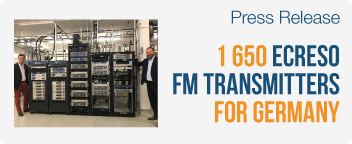 WorldCast Systems Delivers its 1,650th Ecreso FM Transmitter to Germany